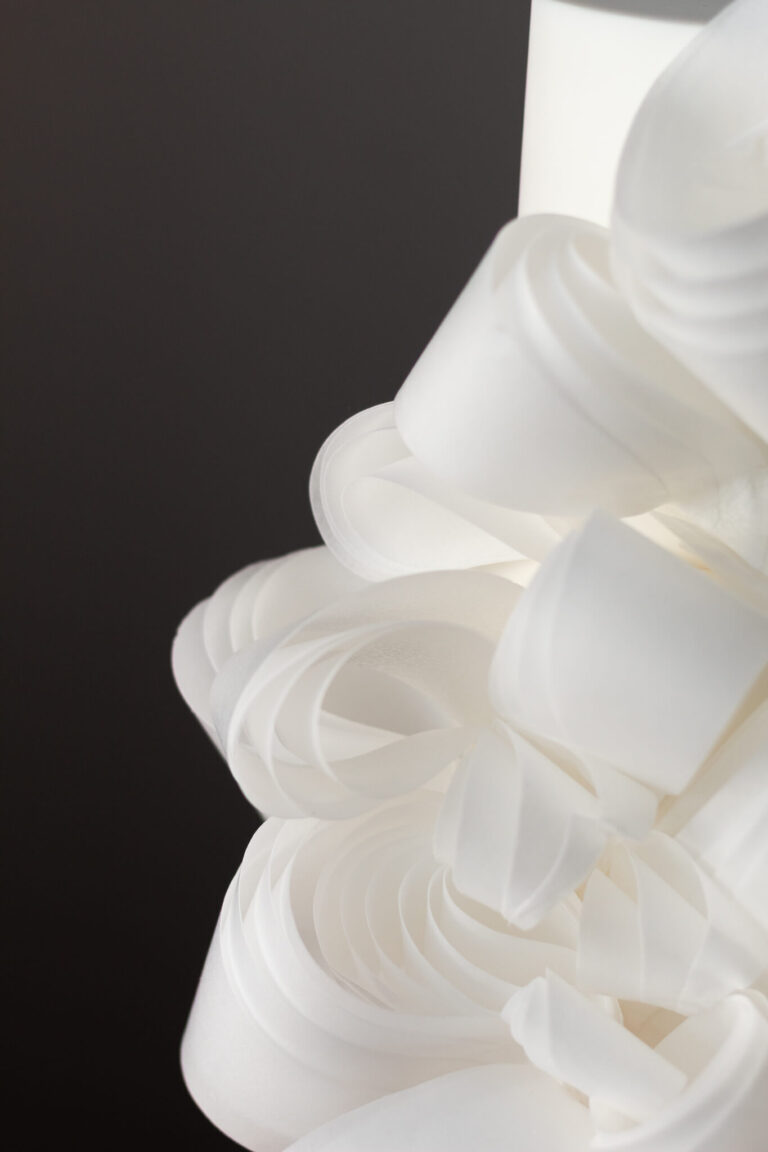 wafer paper whorl wedding cake